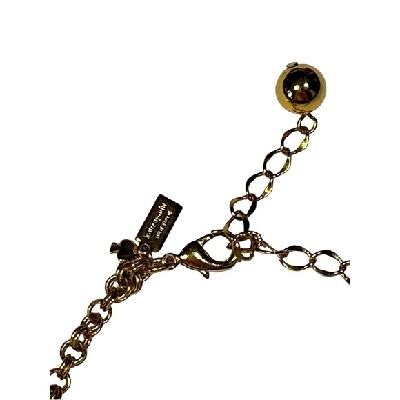 Kate Spade ♠️ Day Tripper Pastel Green And Gold Tone Necklace - Picture 5 of 6